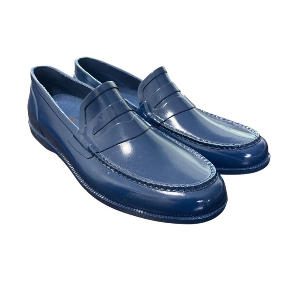 G.H. Bass Co Weejuns Blue waterproof Penny Loafers Womens Size 9 - Picture 1 of 10